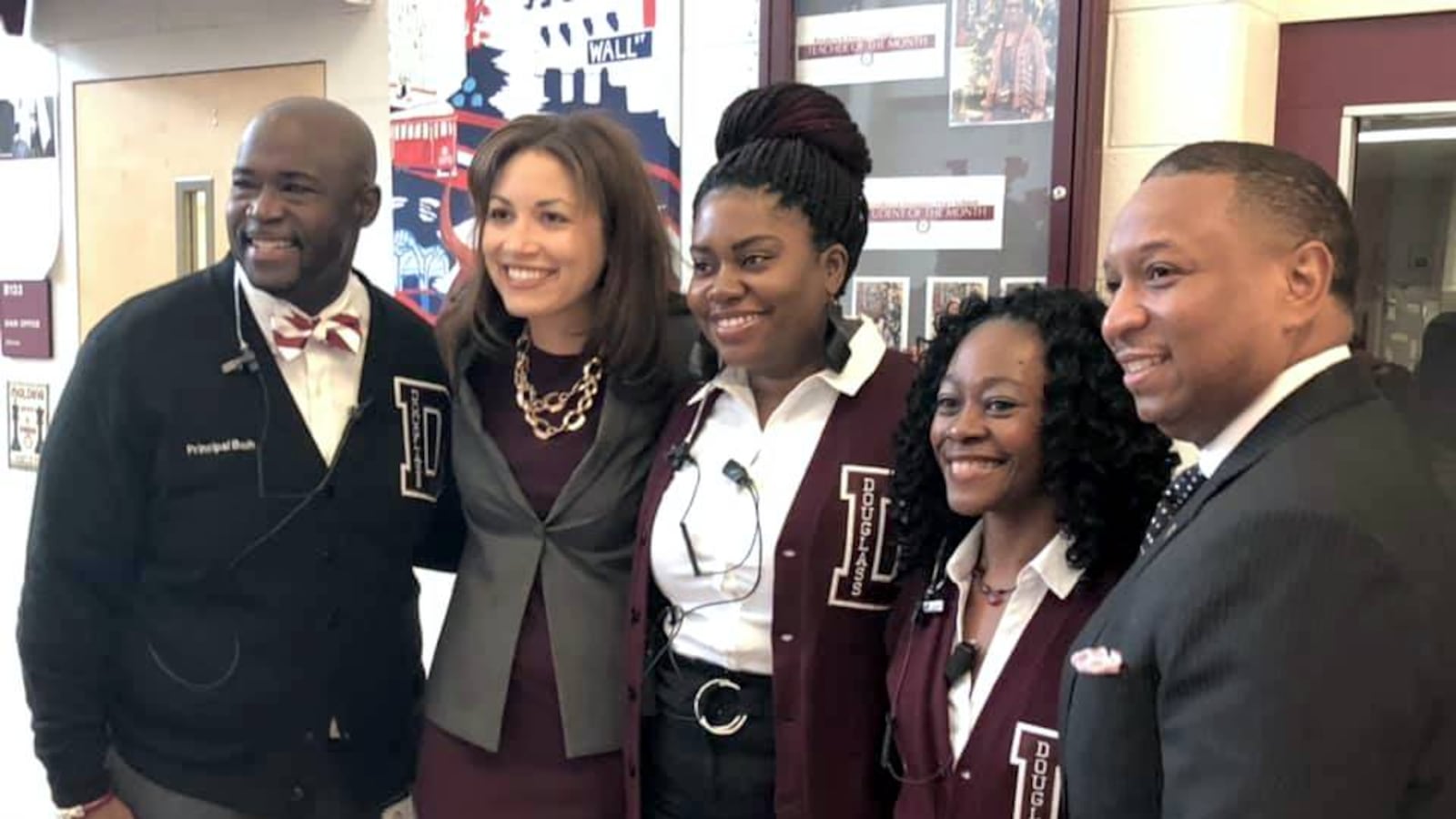 Tennessee's new education commissioner Penny Schwinn (second from left) met with Douglass High School students and Shelby County Schools leaders Friday.
