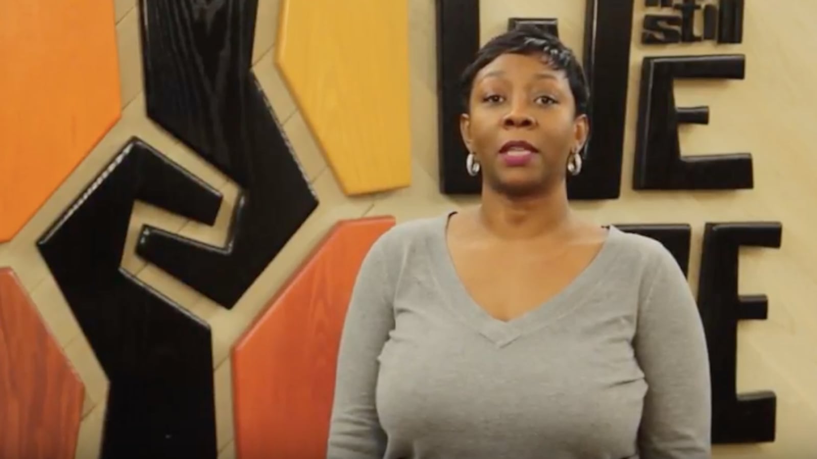 Shawness Woods-Zende, a Detroit parent and instructional coach, shares her experience in the Detroit schools story booth.