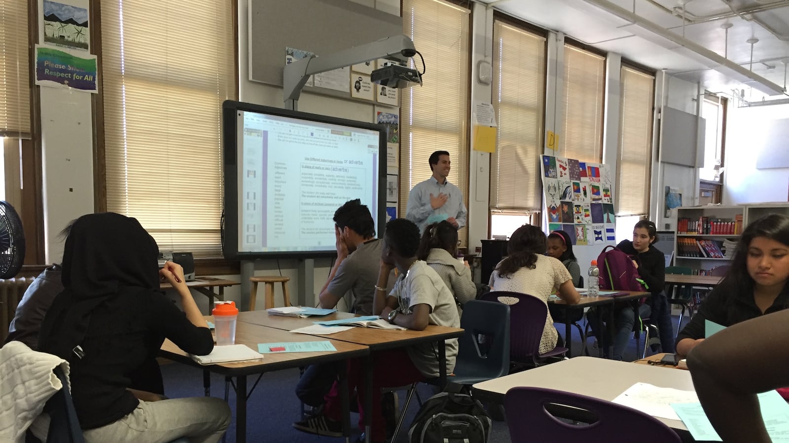 Eddie Williams's classroom at Denver's South High School (photo provided by Helen Thorpe).