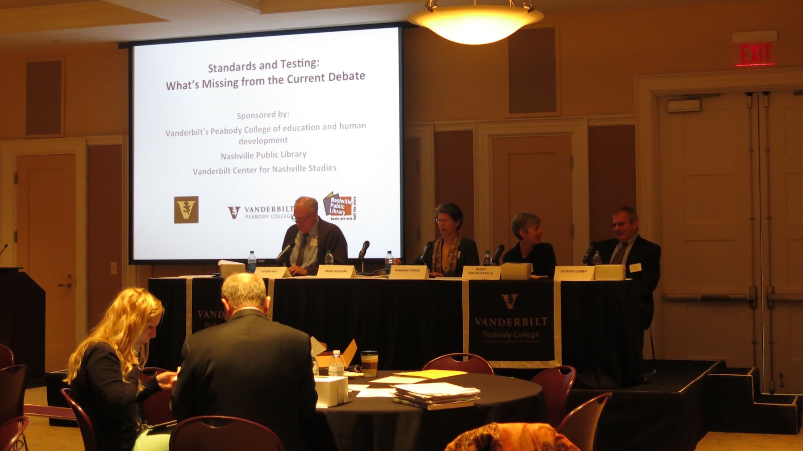 Panelists from Vanderbilt University's Peabody College of Education discuss the current public debate around standards and testing in Tennessee.