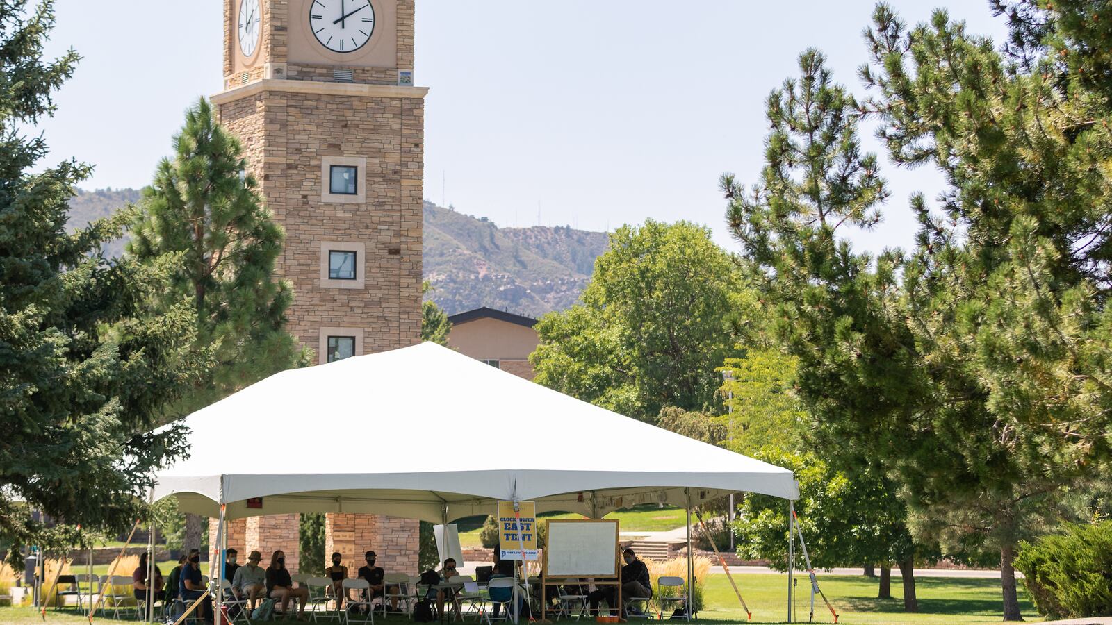 Fort Lewis College holds outdoor classes during the 2020 fall semester to help stop the spread of the coronavirus.