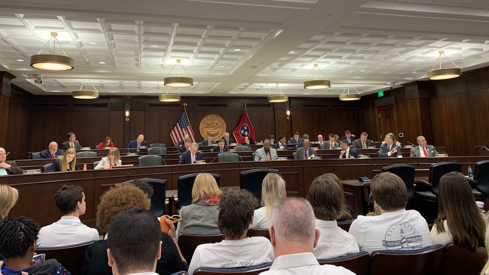 The 23-member House Education Committee considered Gov. Bill Lee's education savings account proposal Wednesday at the State Capitol. (Photograph courtesy of TOSS)