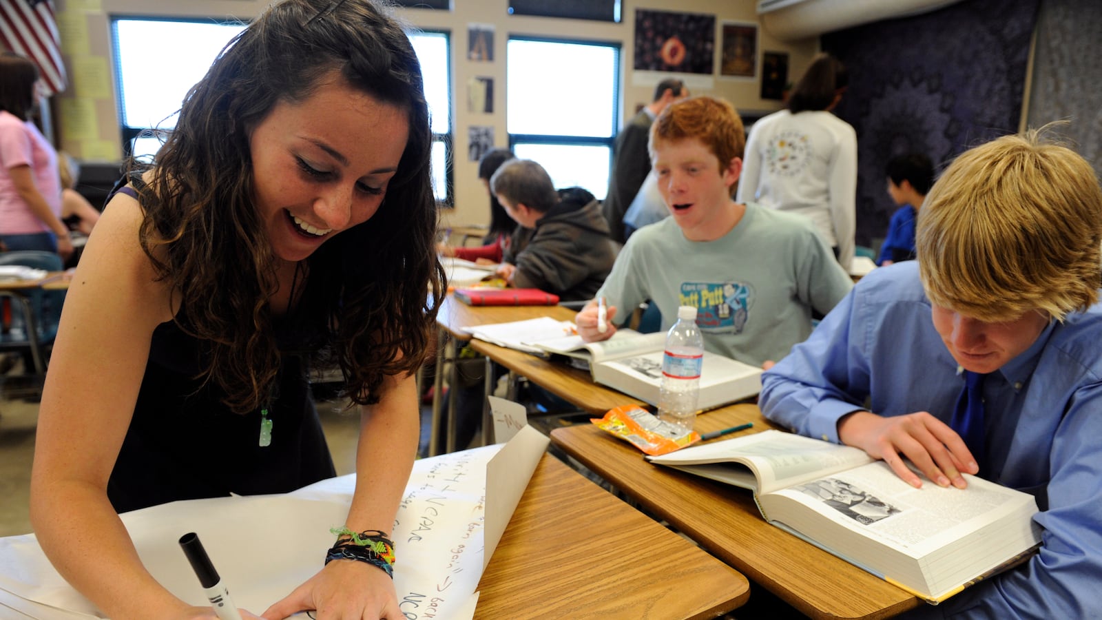 Juniors in an AP U.S. History class in Lafayette, Colorado. (Photo By Kathryn Scott Osler/The Denver Post via Getty Images)