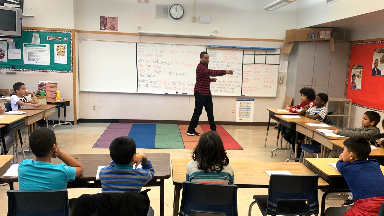 Bryan Bassette teaches at Piedmont Avenue Elementary as part of the Manhood Development Program in Oakland Unified School District.