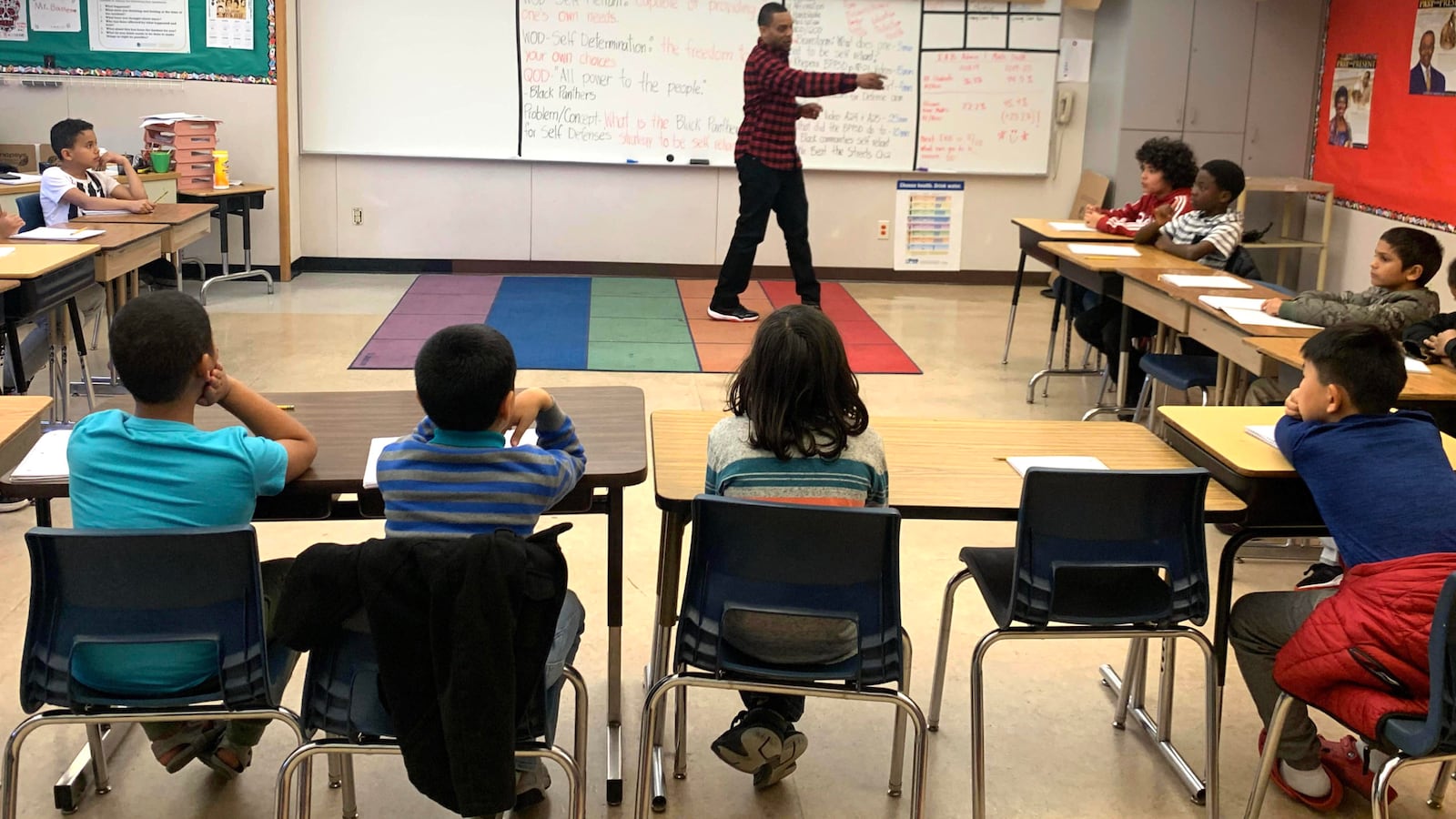 Bryan Bassette teaches at Piedmont Avenue Elementary as part of the Manhood Development Program in Oakland Unified School District.