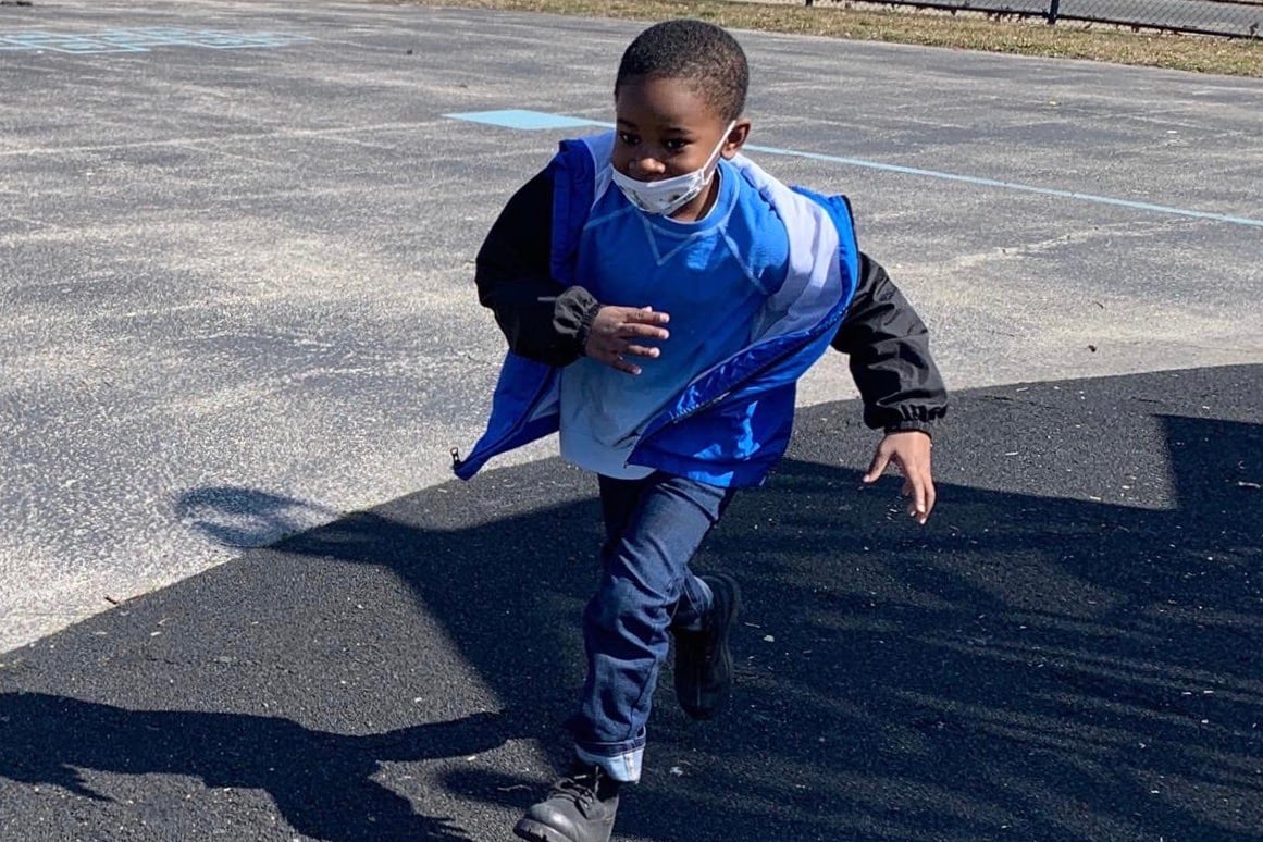 Andre Baker at Richard Wright Elementary School in North Philadelphia.