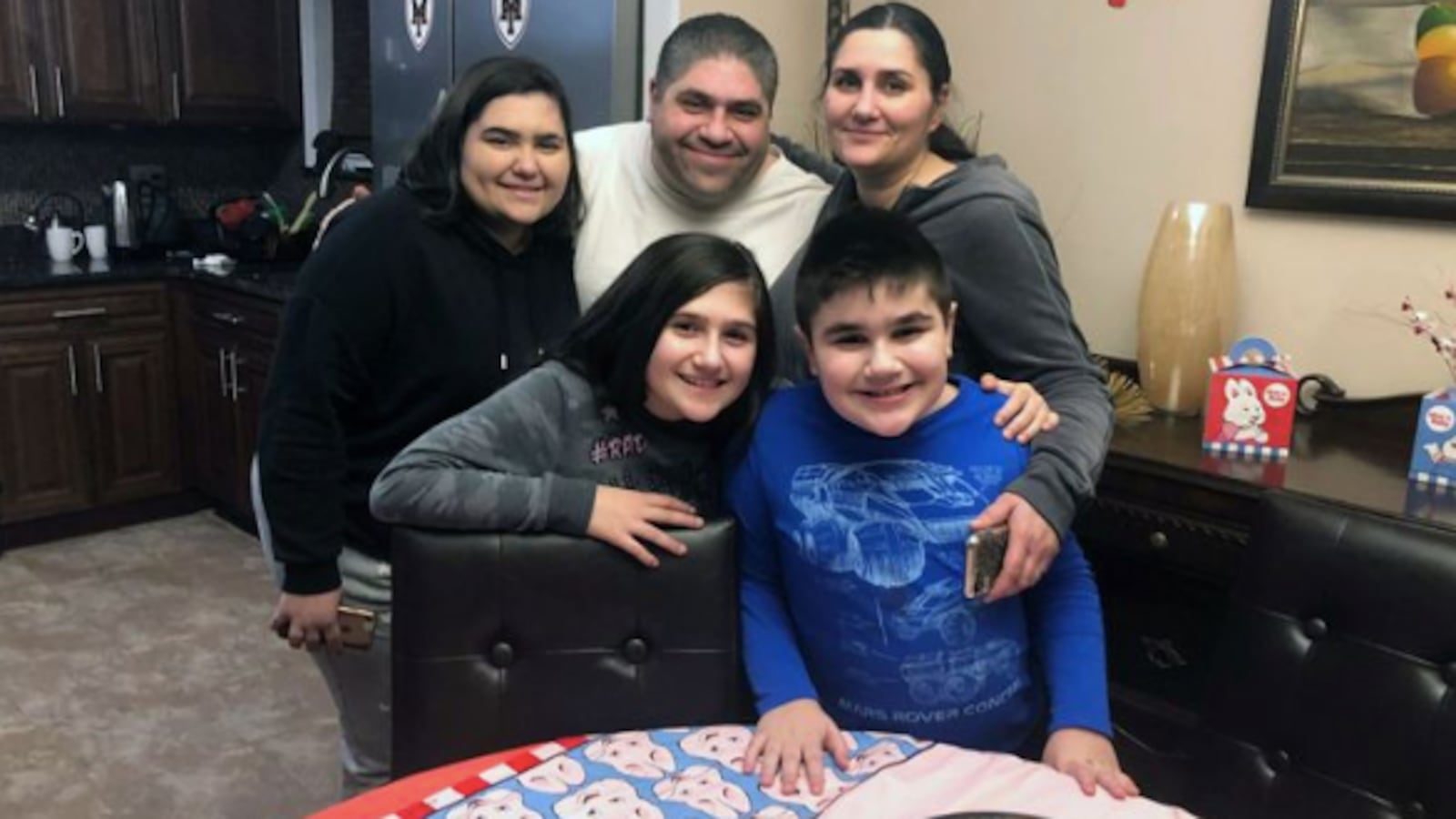 The Curich-Raccuglia family is concerned whether their son, John (bottom right), a special education student, will get needed therapy while schools are closed due to coronavirus concerns