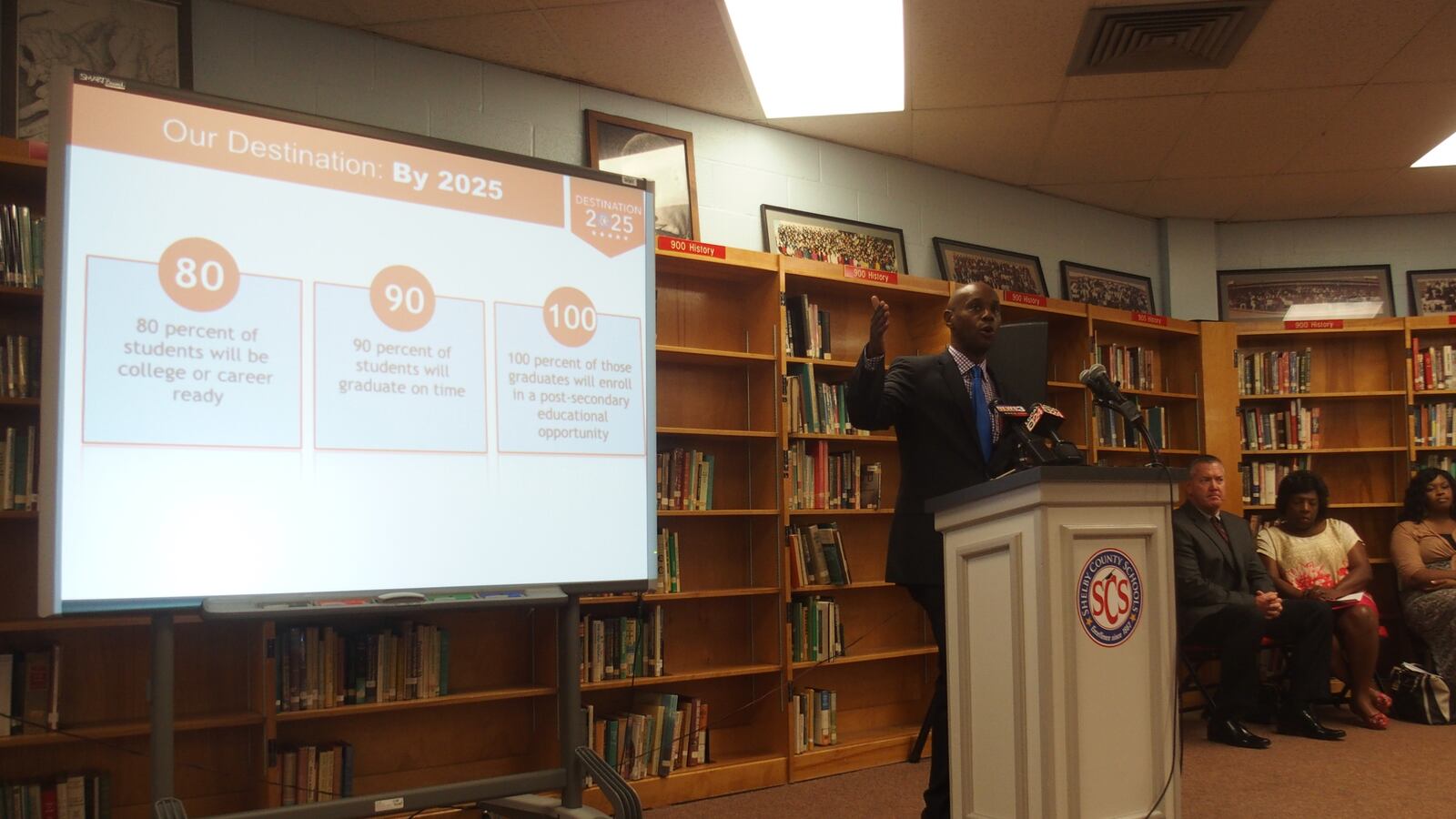 Shelby County Superintendent Dorsey Hopson announces the district's 2015 test results at a July news conference at Raleigh-Egypt High School in Memphis. Next year, results won't be released until the fall.