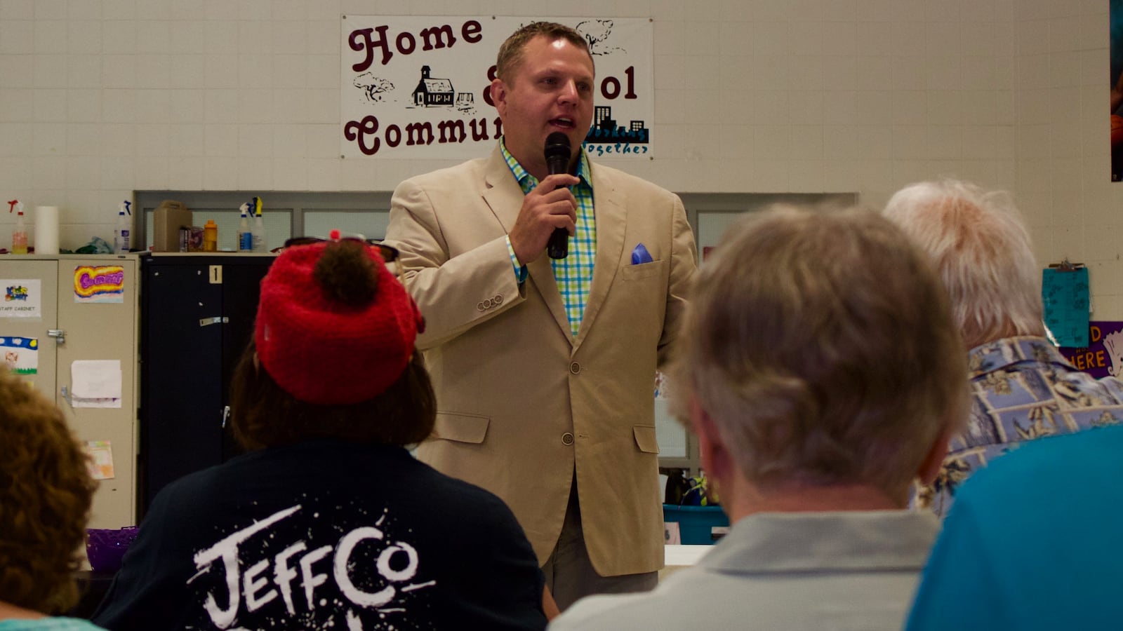 Jeffco superintendent Jason Glass at the Boys & Girls in Lakewood (Marissa Page, Chalkbeat).