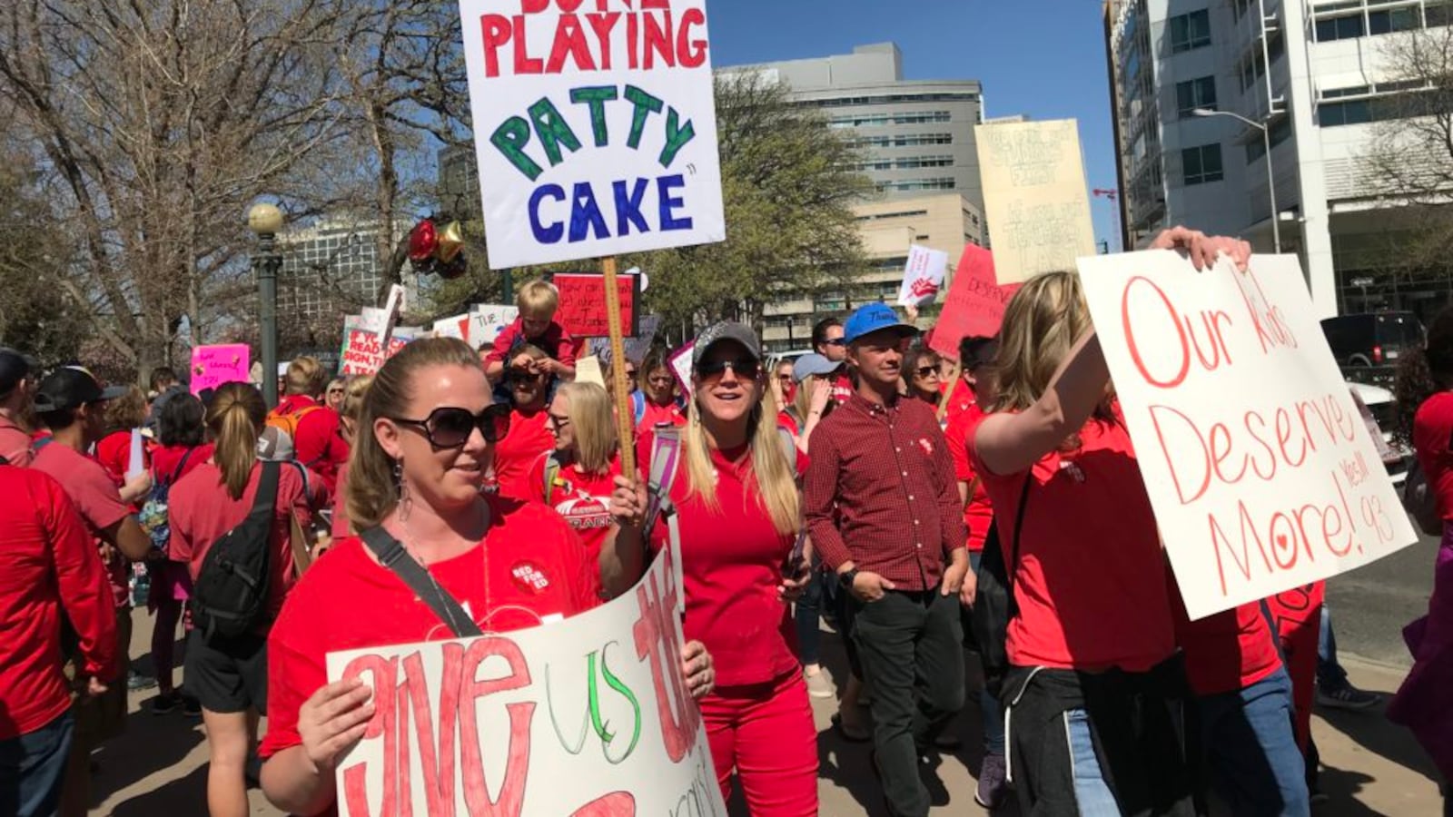 Colorado teachers rallied for more education funding on April 27, 2018.