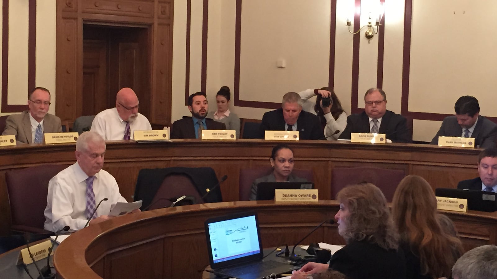 State Superintendent Glenda Ritz presents budget requests to the State Budget Committee on Thursday.