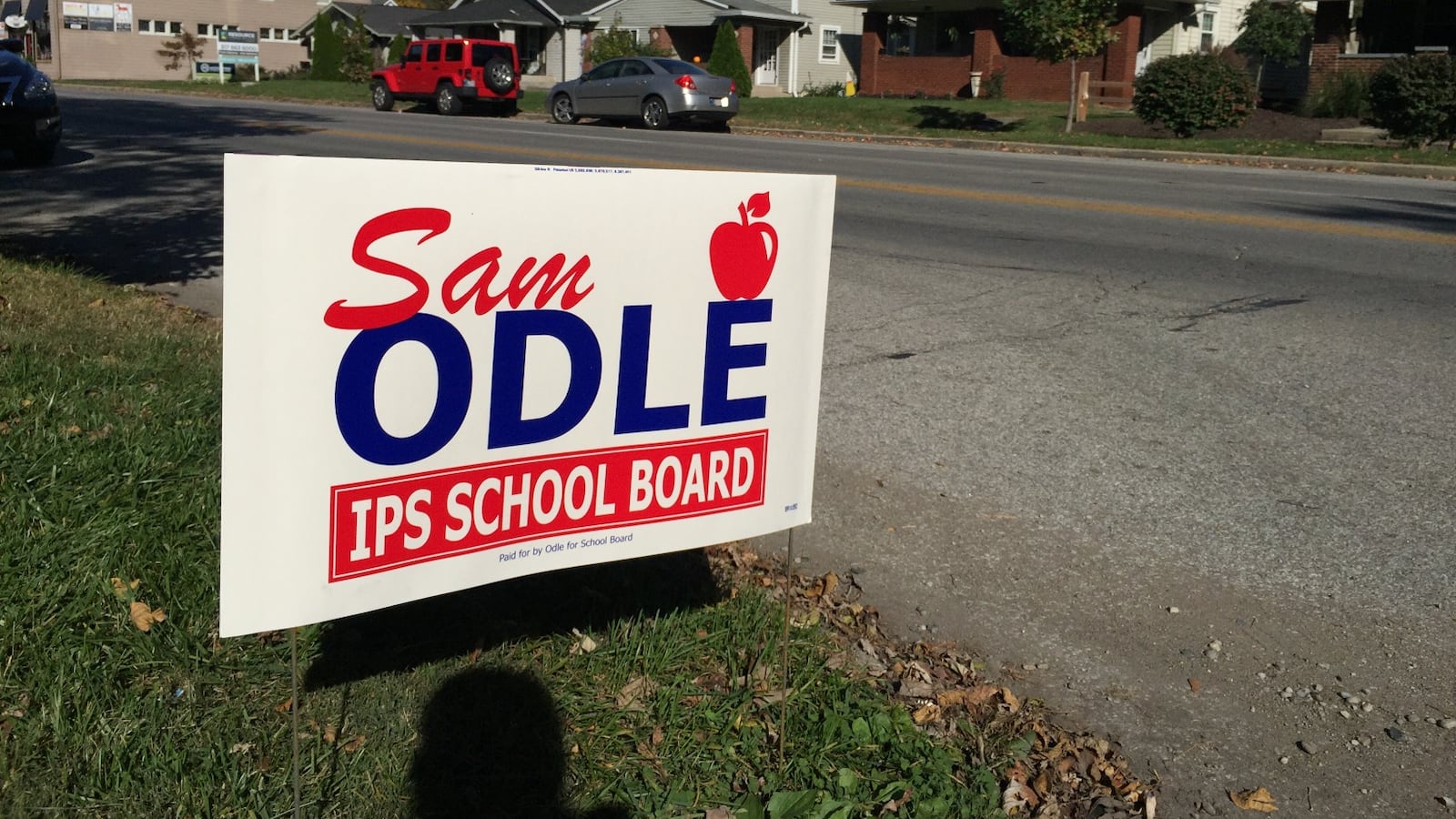 Campaign sign for the 2016 school board election.