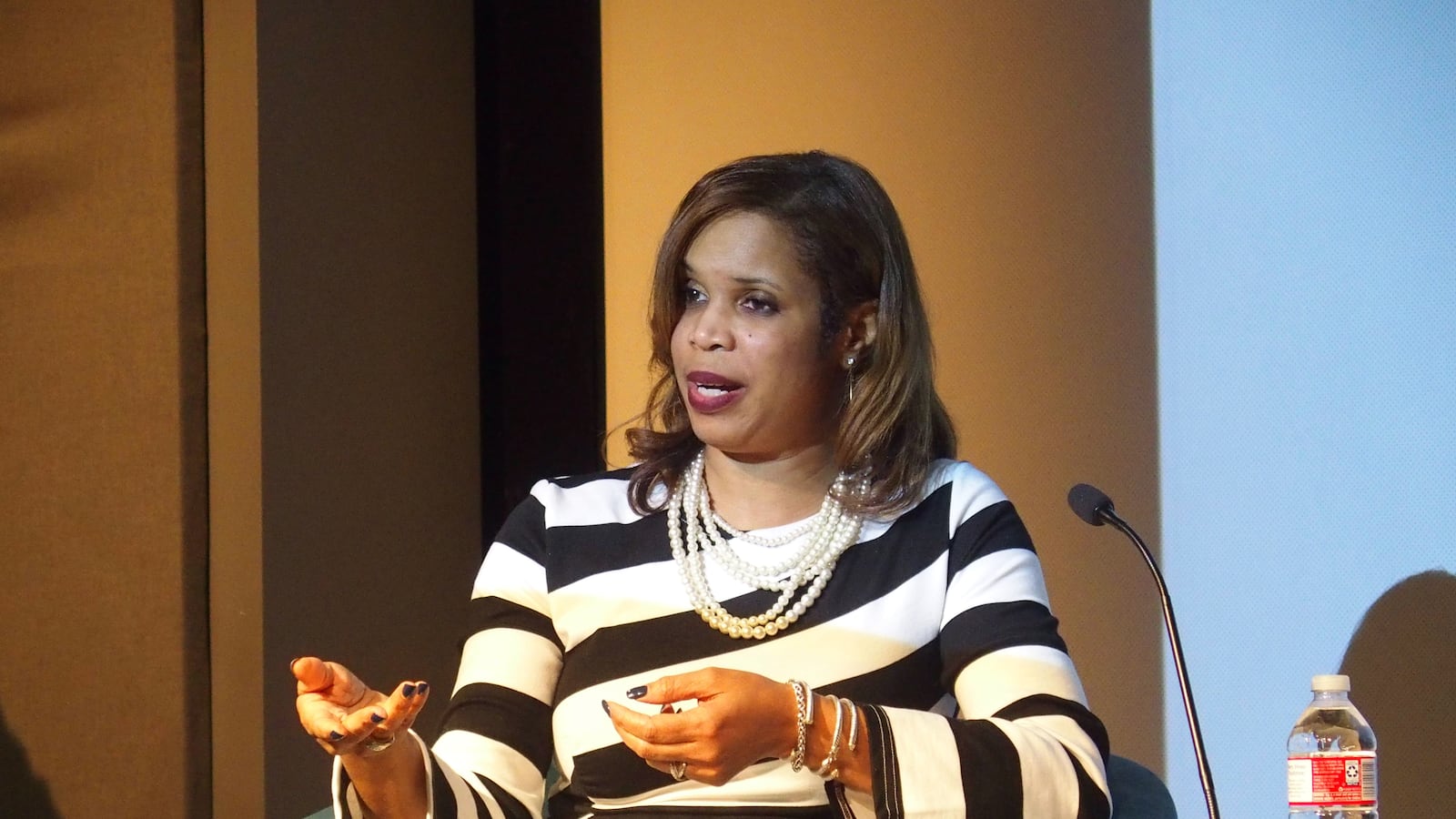 Lori Phillips speaks at a Stand For Children panel event in February 2018. She will oversee spreading the community schools model in Memphis.