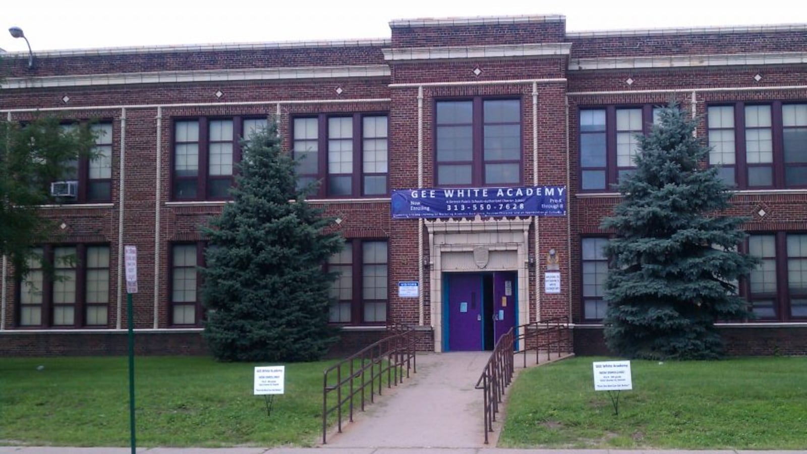 GEE White Academy rented its building from the Detroit district. It is now closed.