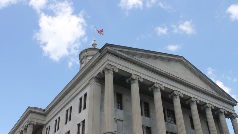The Tennessee State Capitol stands in downtown Nashville.