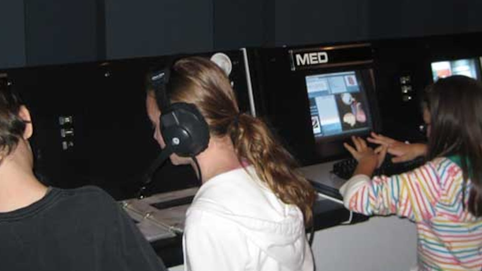 Students simulated space shuttle missions at the Challenger Center.