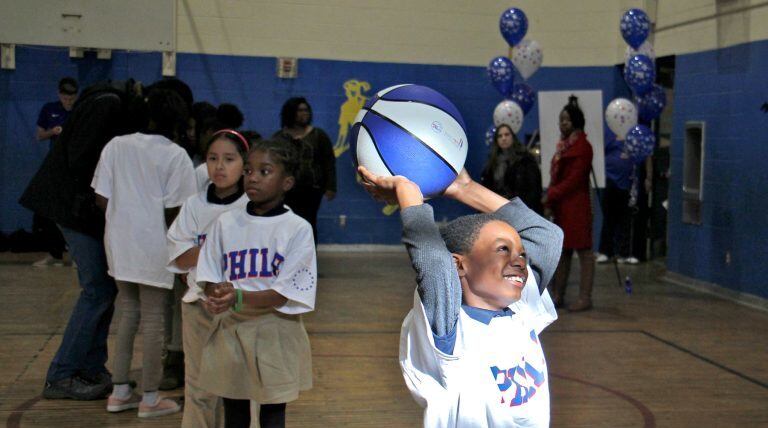 Sixers join push to accentuate the positive at Philly school