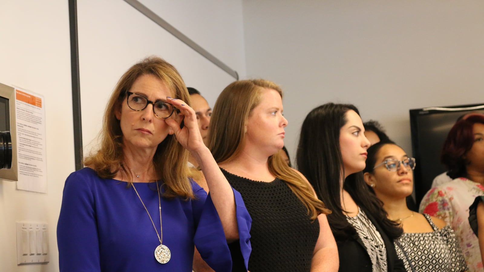 Success Academy CEO Eva Moskowitz at a press conference in 2017.