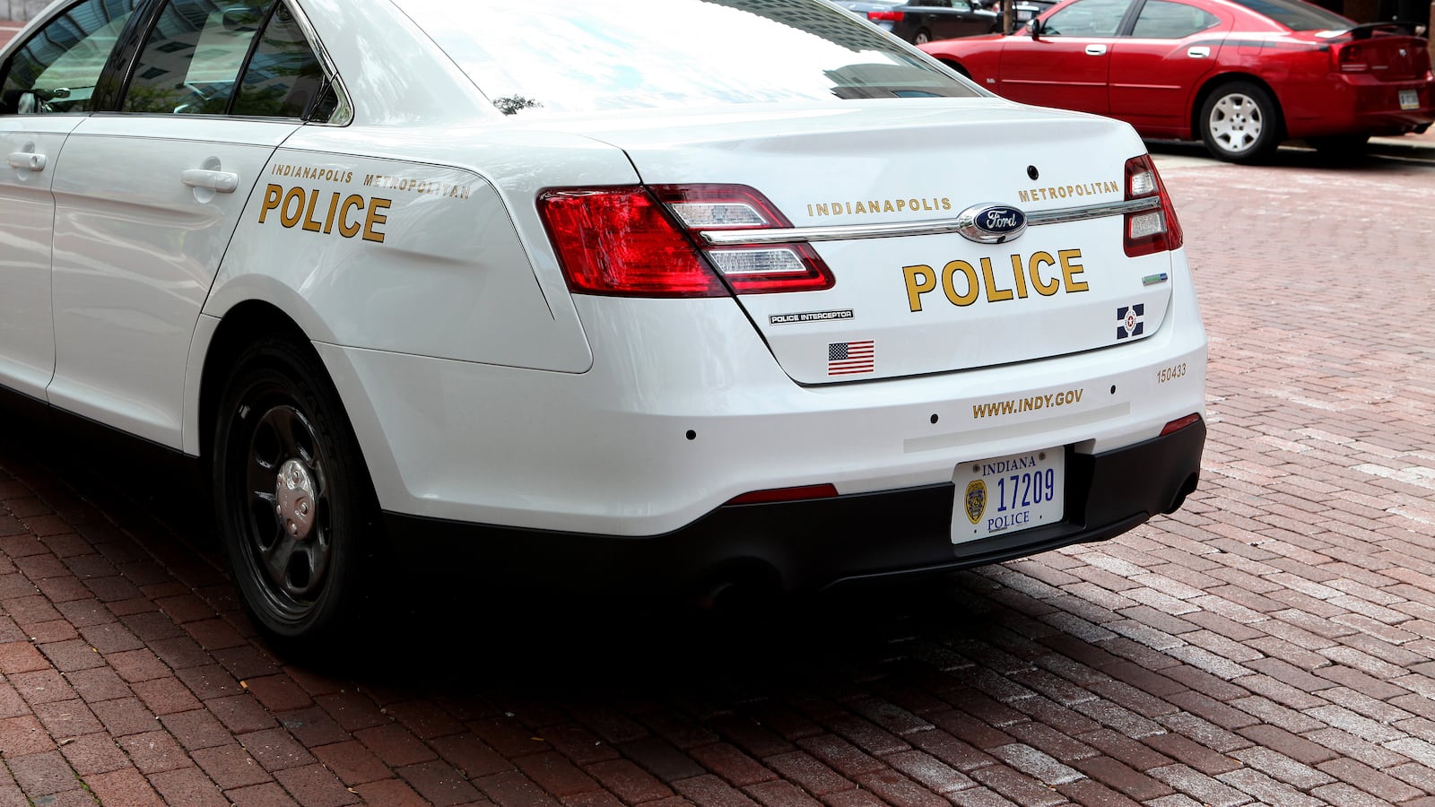 Indianapolis Police Vehicle in Monument Circle on July 16, 2015 in Indianapolis, Indiana.