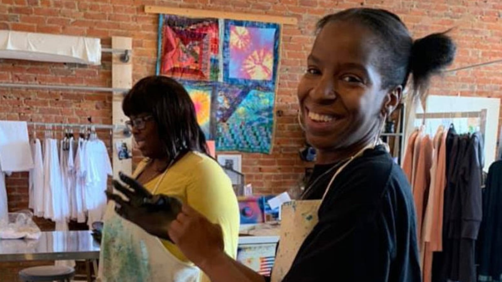 Rosey Lyons at an art-focused training for teachers at Children of the Rising Sun Empowerment Center.