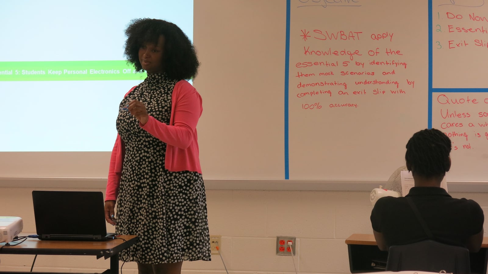 A teacher at Green Dot's Summerbridge program for incoming ninth graders.