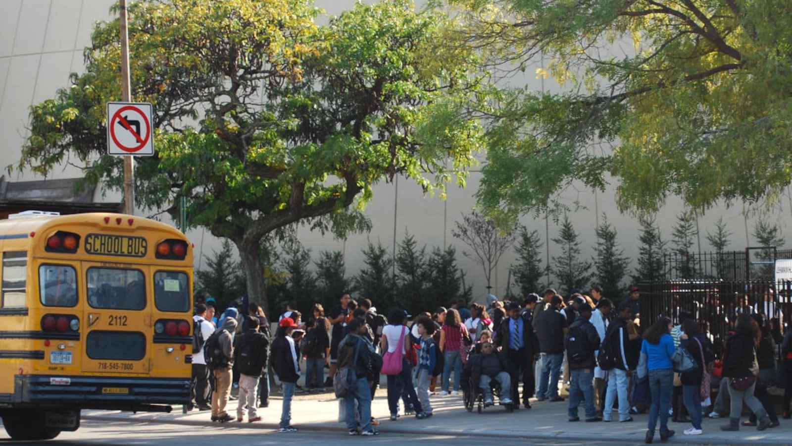 Herbert Lehman High School in the Bronx shares its campus with other schools in the building.