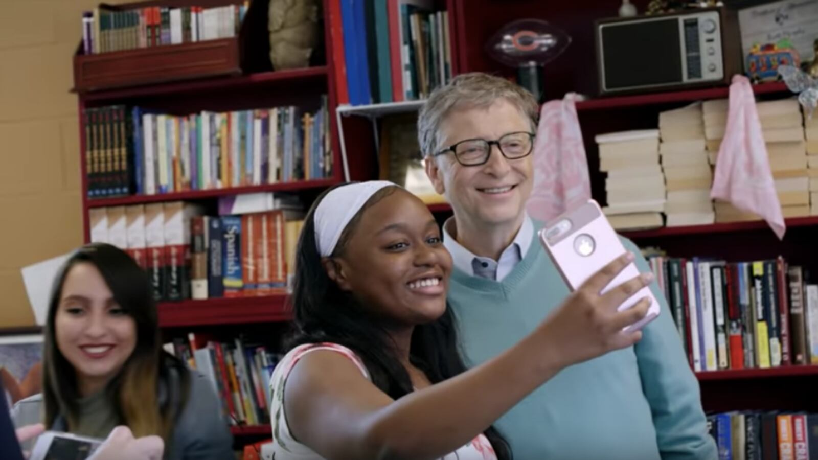 Bill Gates visited North-Grand High School in Humboldt Park last fall.