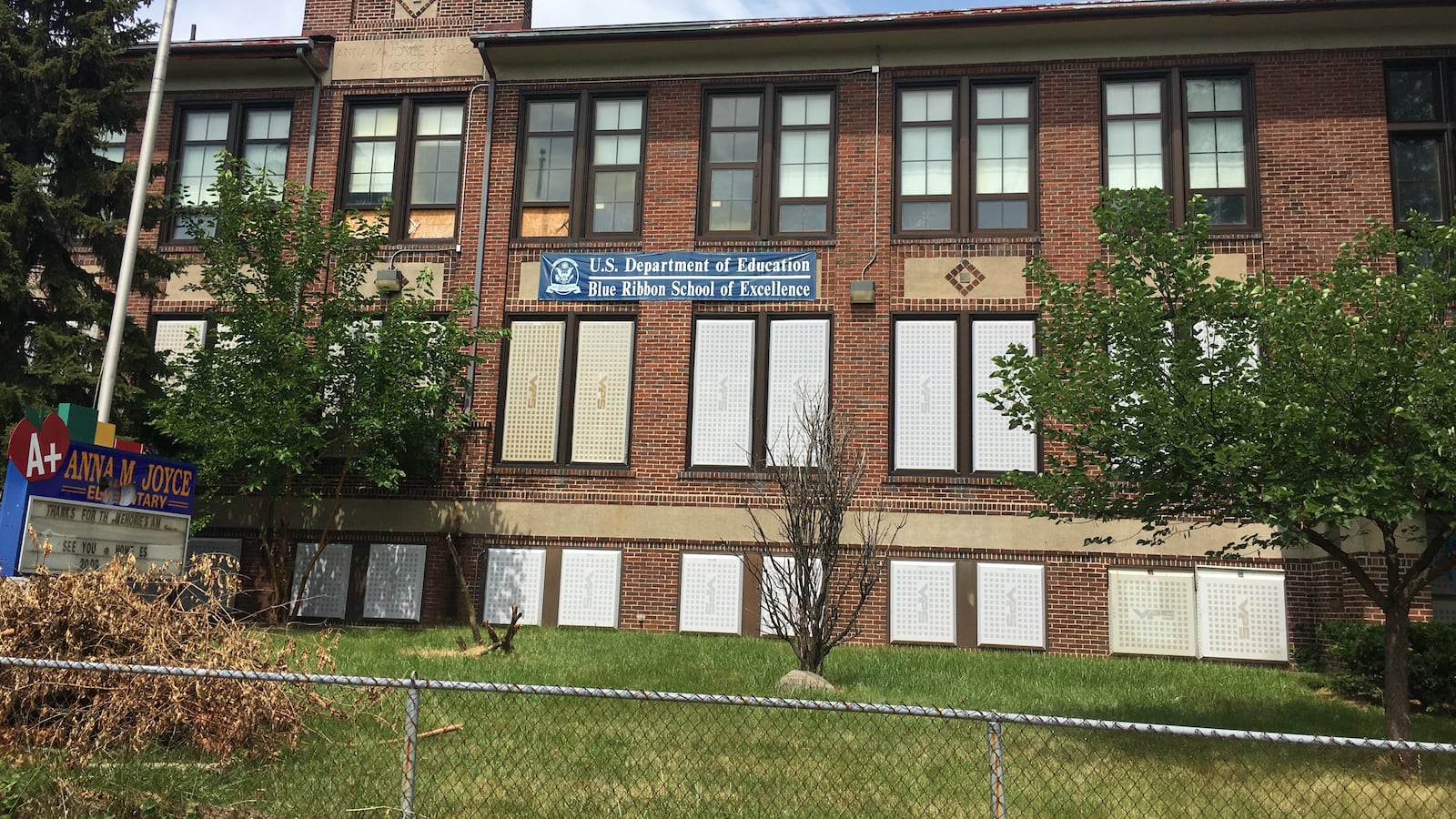The former Anna M. Joyce Elementary School in Detroit closed in 2009.