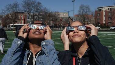 Like ‘a Disney movie’: Students at Chicago Public Schools view partial solar eclipse