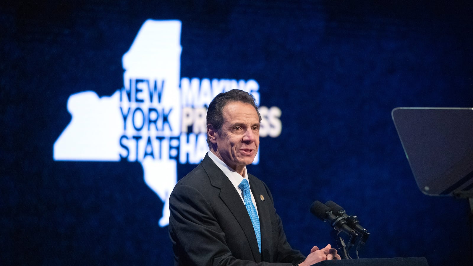 Andrew Cuomo delivers his 2020 State of the State Address in Albany.