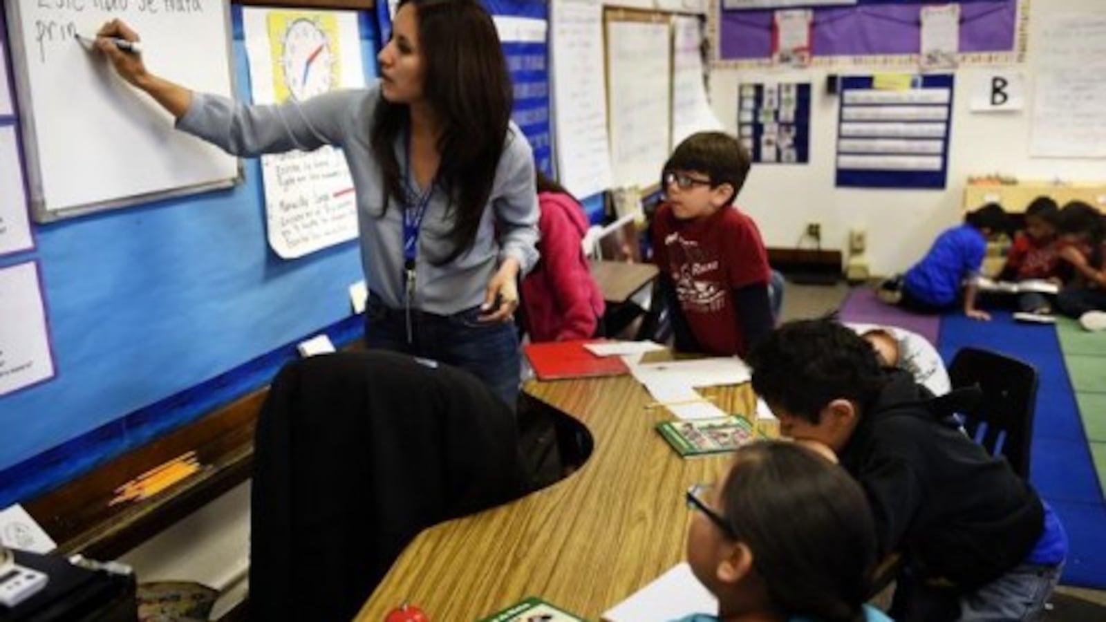 A second grade class at Bryant Webster K-8 school in Denver (Joe Amon, The Denver Post).
