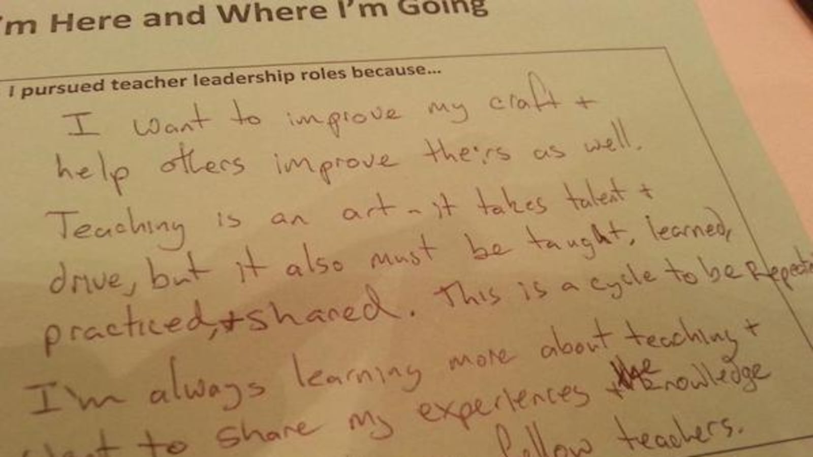 A teacher leader's tweet from the Teach to Lead summit in Denver.