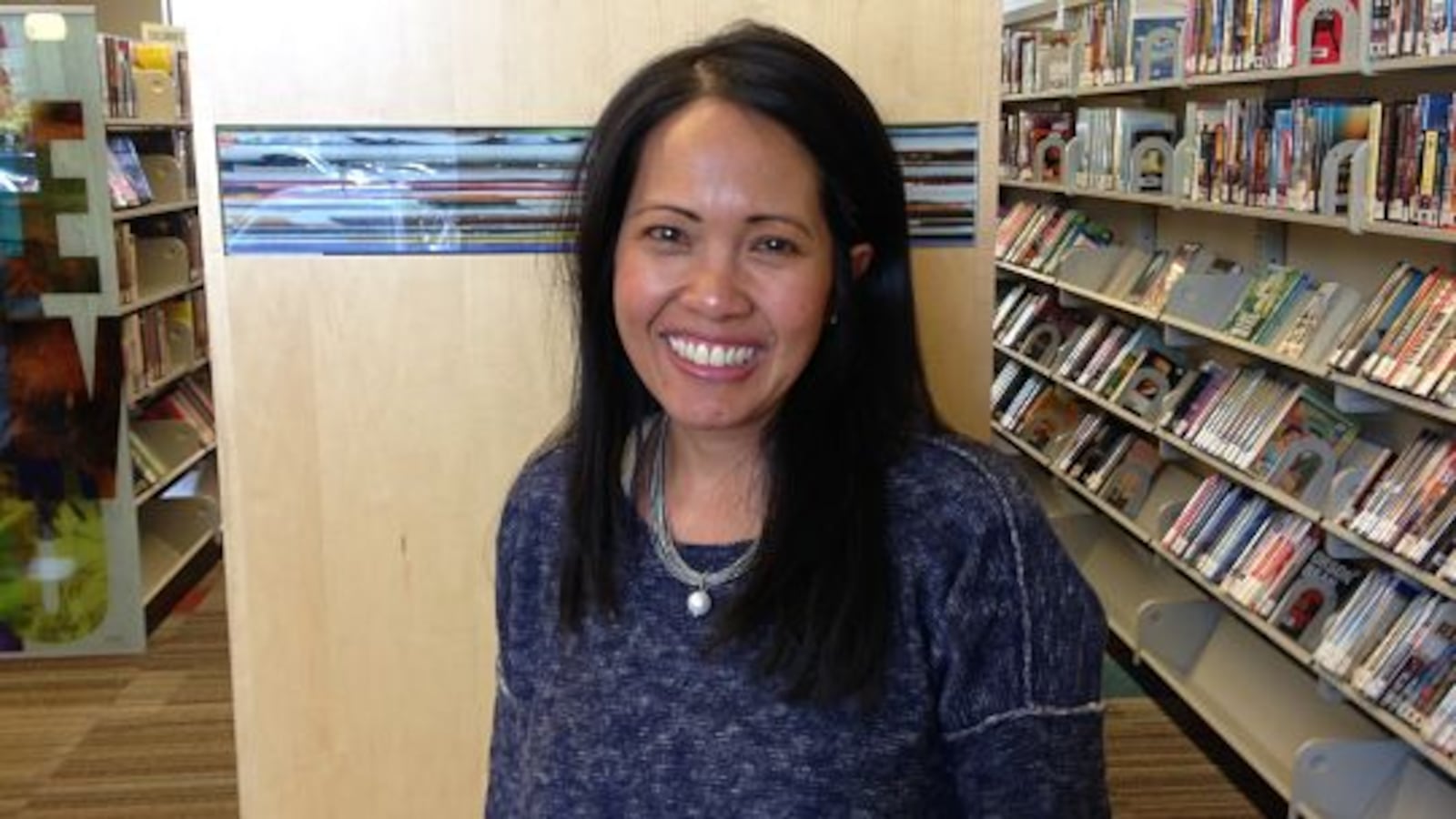 Rachele Espiritu at the Sam Gary Branch Library in Stapleton.