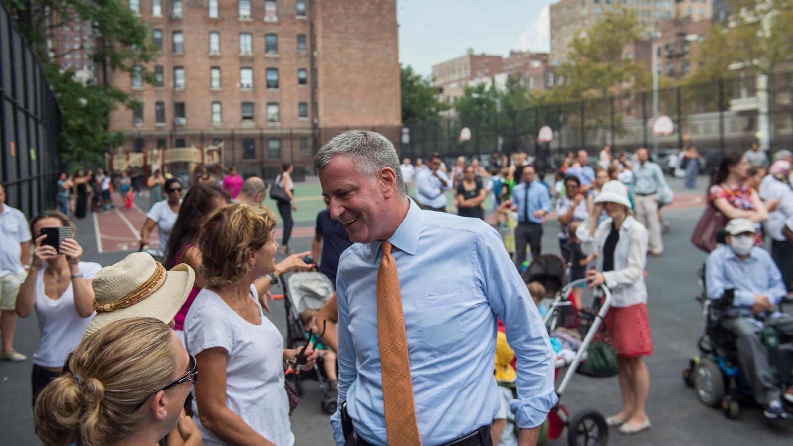 Mayor Bill de Blasio visits PS 9, The Sarah Anderson School, on the Upper West Side on Wednesday.