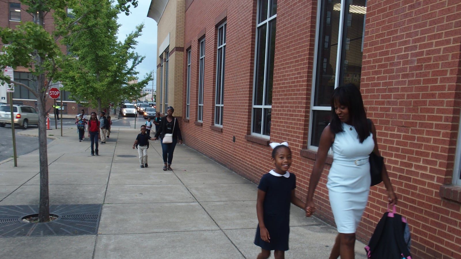 McKissack drops off her daughter, Bliss, every morning at Downtown Elementary School.