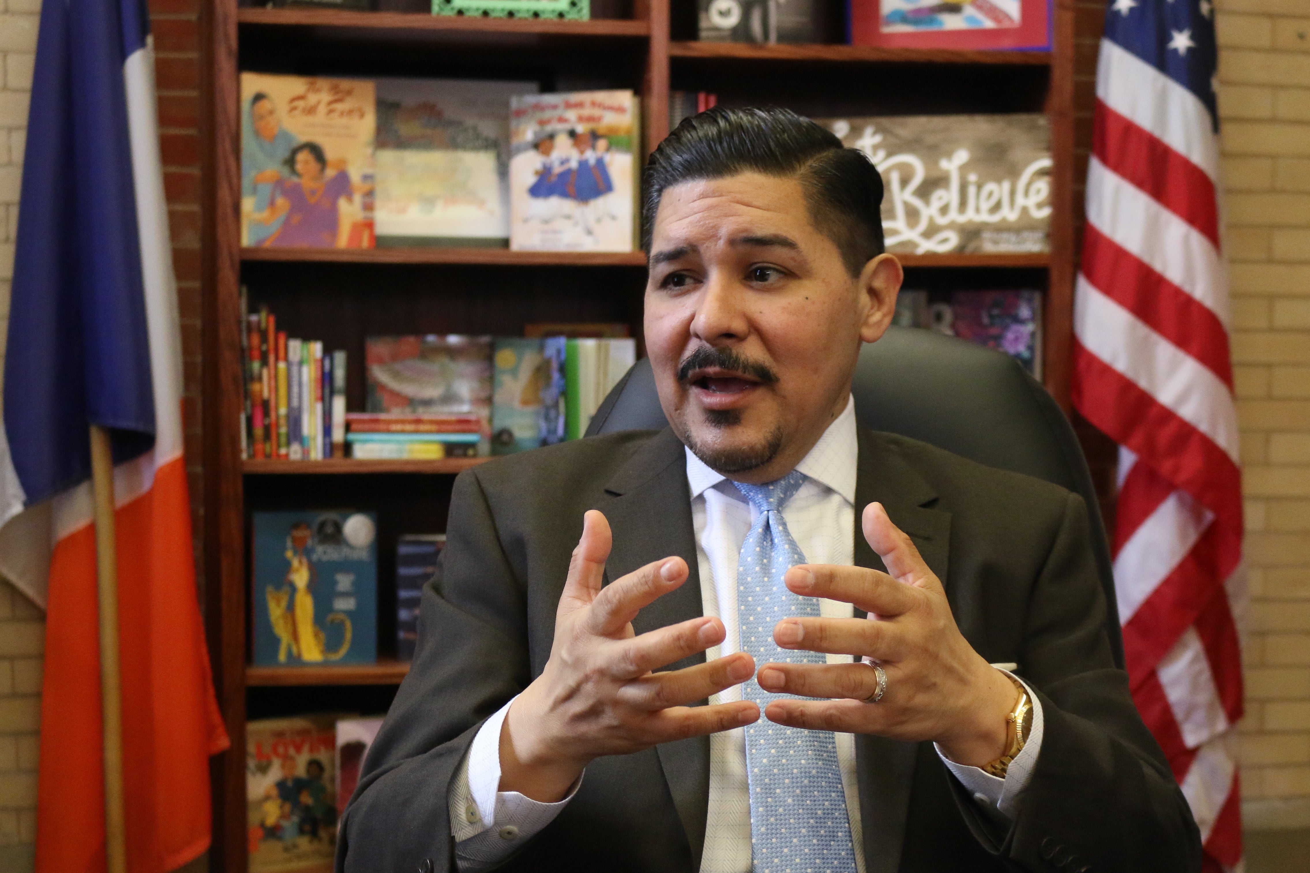 Schools Chancellor Richard Carranza at Tweed Courthouse, the education department’s headquarters.