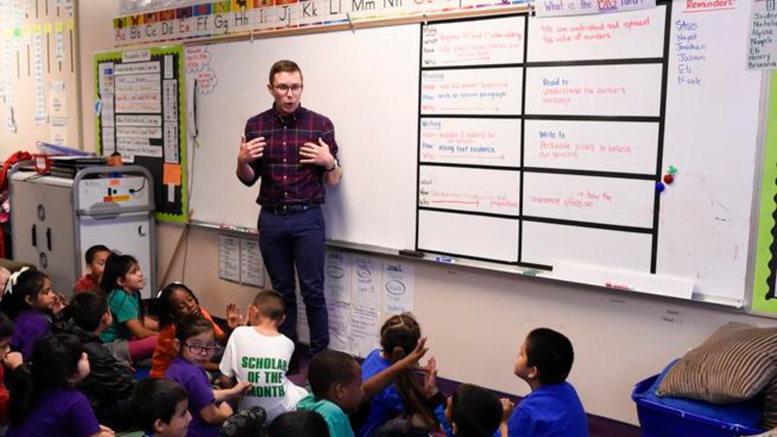 Joey Denoncourt was a teacher coach at College View Elementary in 2016. He is not part of the first fellowship cohort.