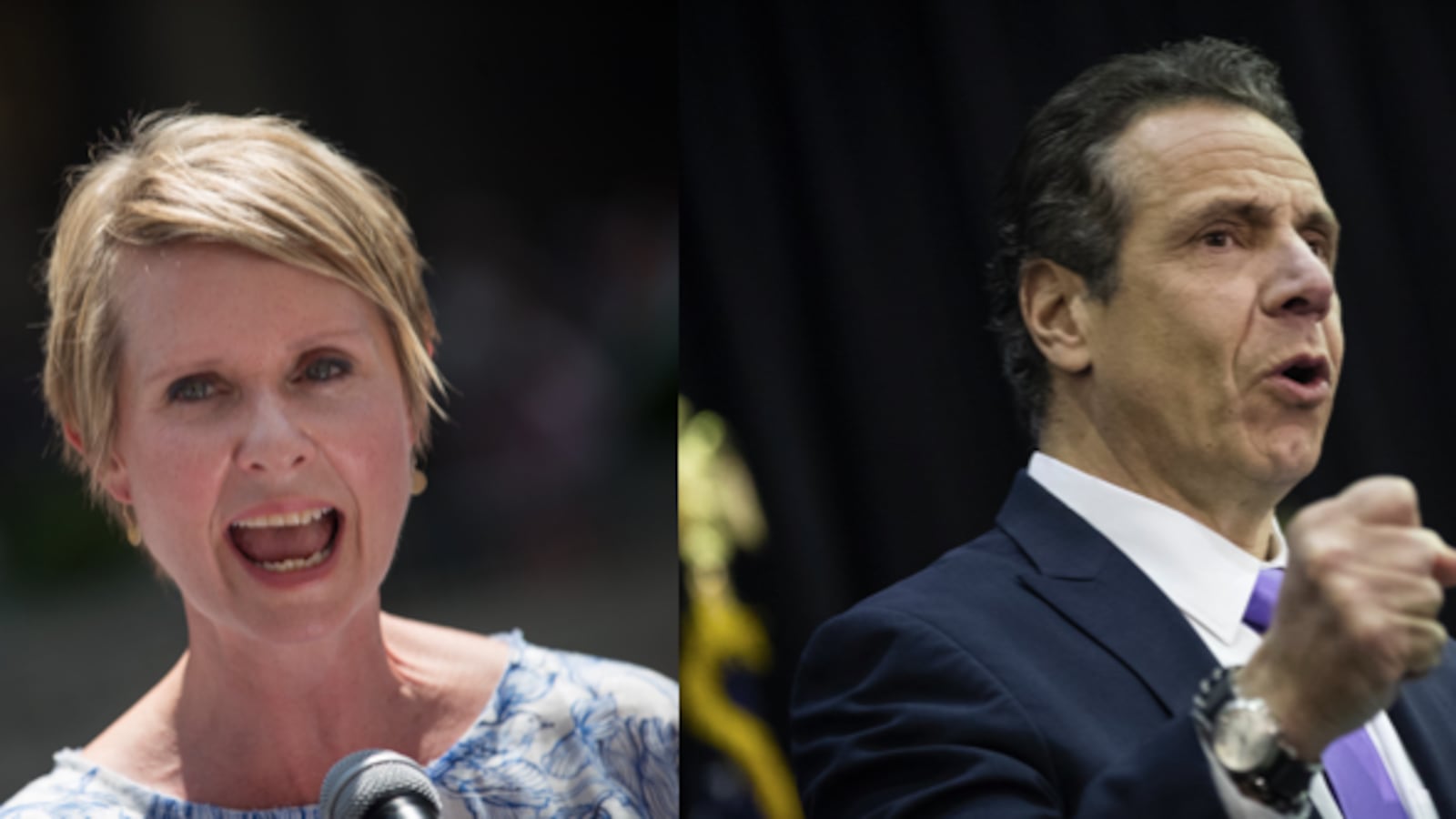 Cynthia Nixon and Gov. Andrew Cuomo will debate Wednesday.