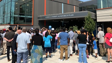 In 2017, a student said her school felt like prison. This year, she cut the ribbon for a new one.