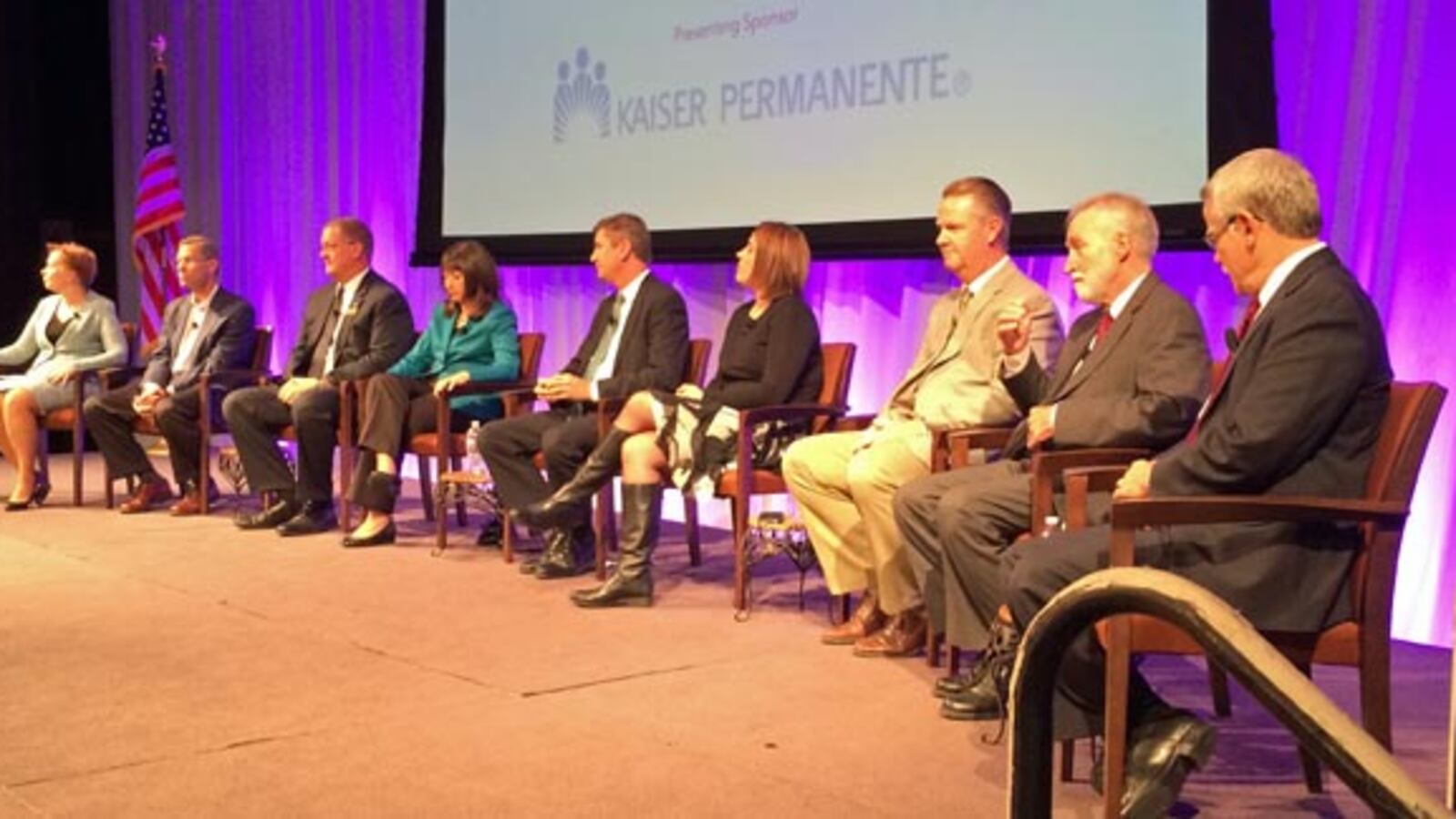 Group of superintendents prepared to answer question at PEBC Superintendent Forum.
