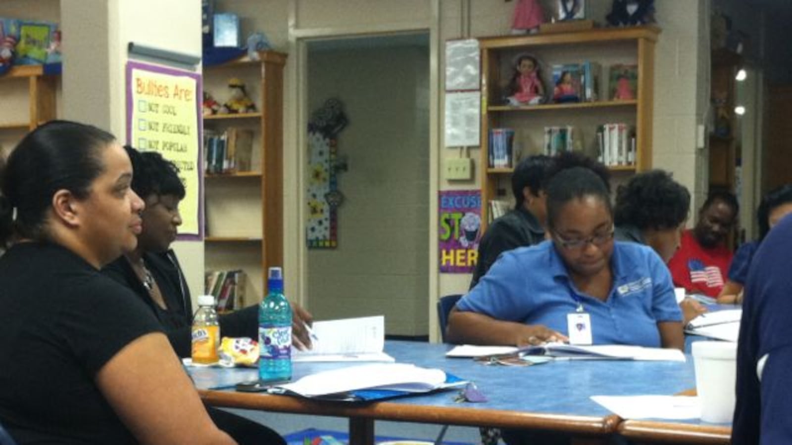 Parents at a Stand UP meeting in September.