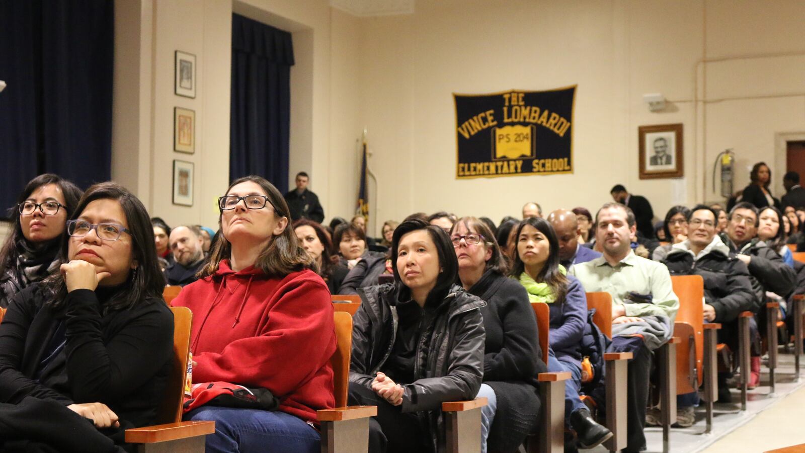 Parents gathered in District 20 in south Brooklyn for a town hall where many of the questions centered on the city's plans to integrate specialized high schools.