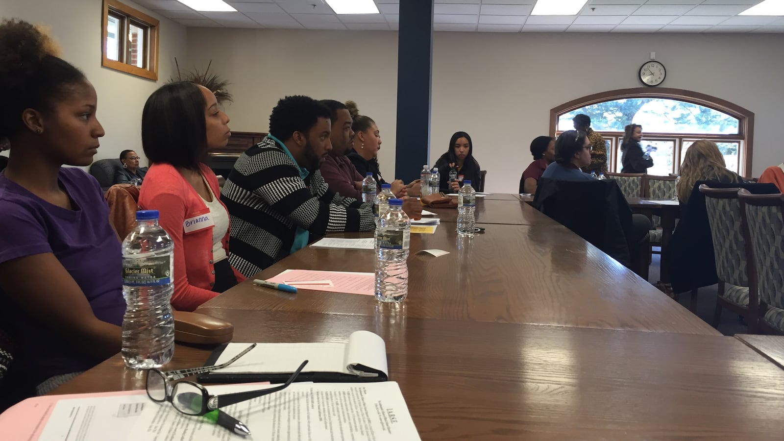 Teachers, education students and other educators gather at a recruitment event held by the Indianapolis Alliance of Black School Educators in November.