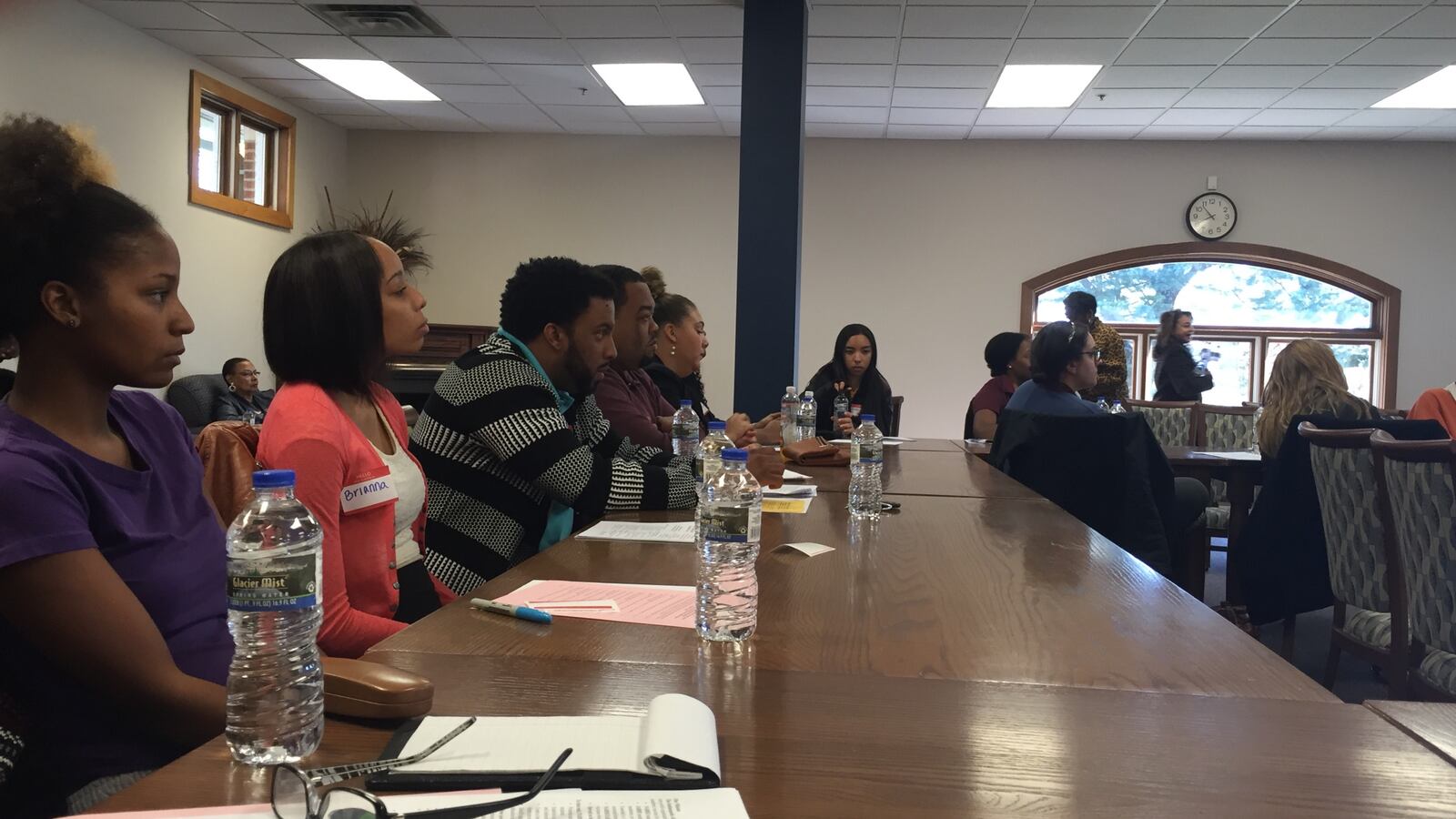 Teachers, education students and other educators gather at a recruitment event held by the Indianapolis Alliance of Black School Educators in November.