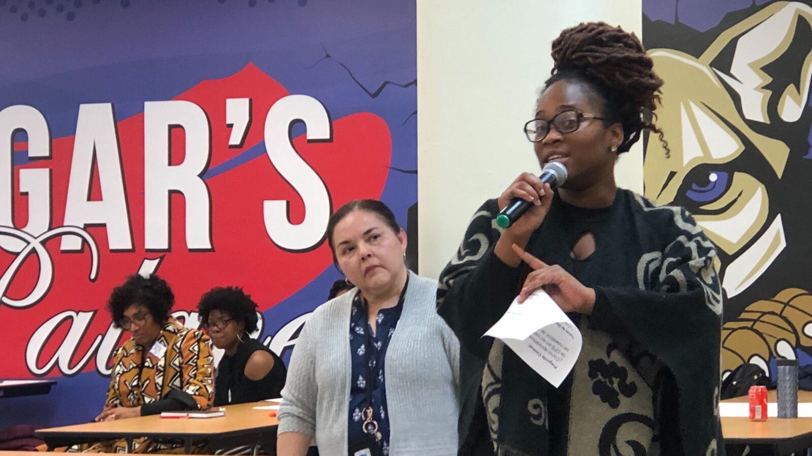 Chikamso Odume explains why she left teaching after moving to Chicago for a Teach for America placement. She spoke at a meeting of the Chicago Board of Education's new workforce equity committee Monday.