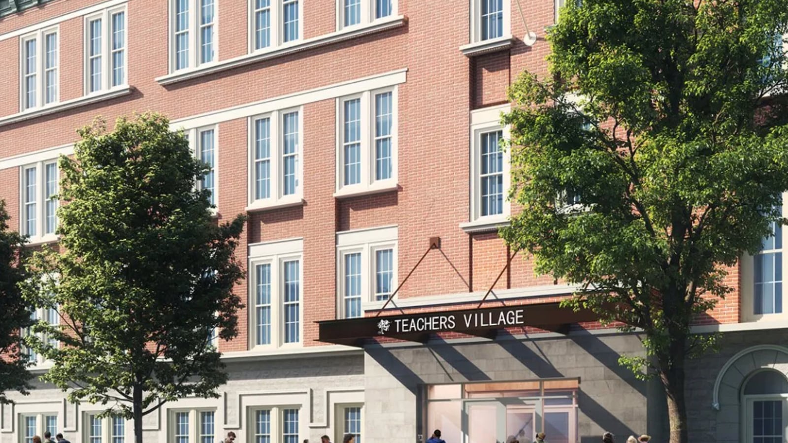 A rendering of the “Teachers Village” project in the former Von Humboldt Elementary School.