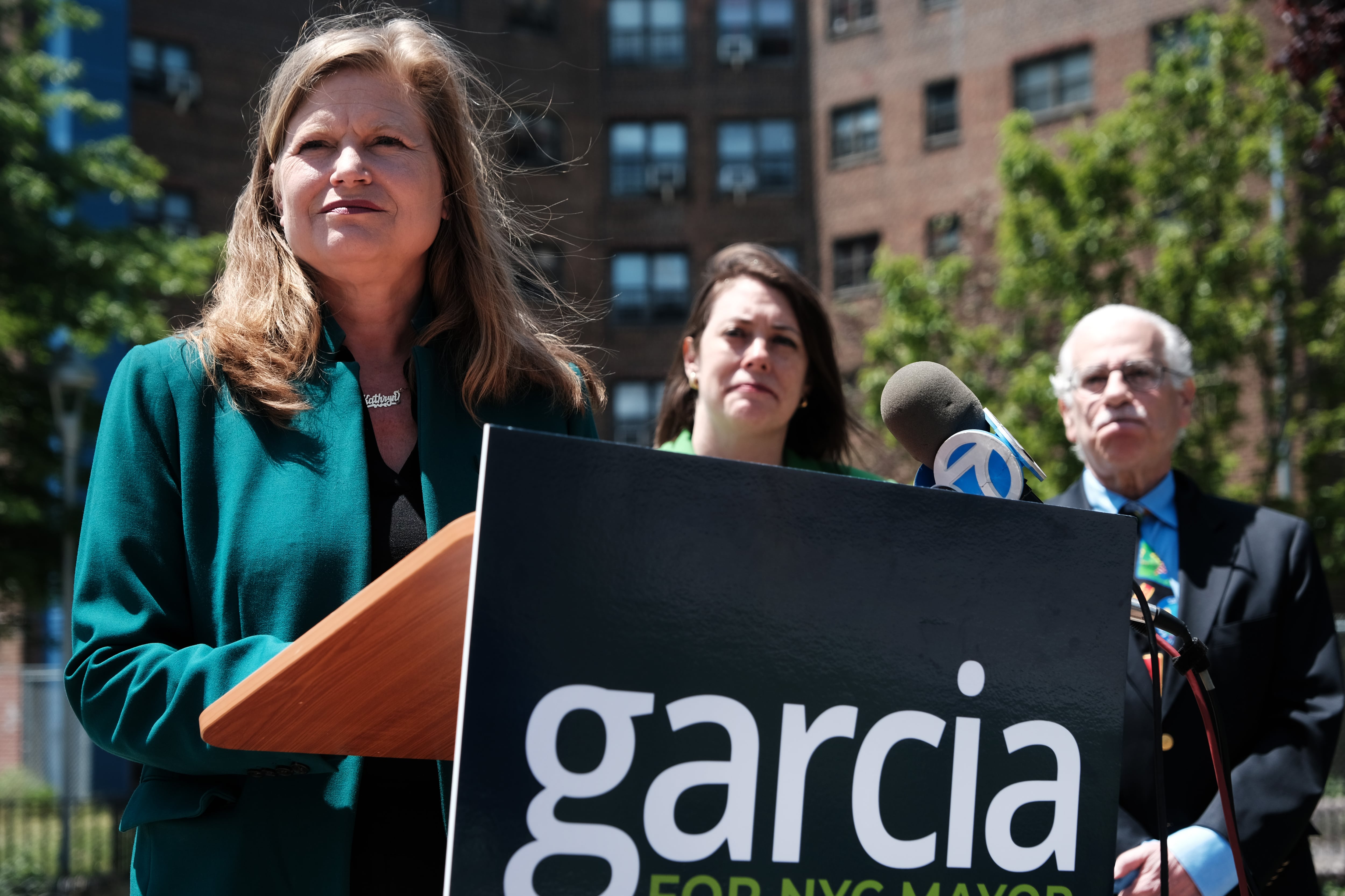 New York City mayoral candidate Kathryn Garcia in Queens on May 25, 2021. If Garcia becomes the next mayor, she might downsize the education department and move more money into principals’ budgets.