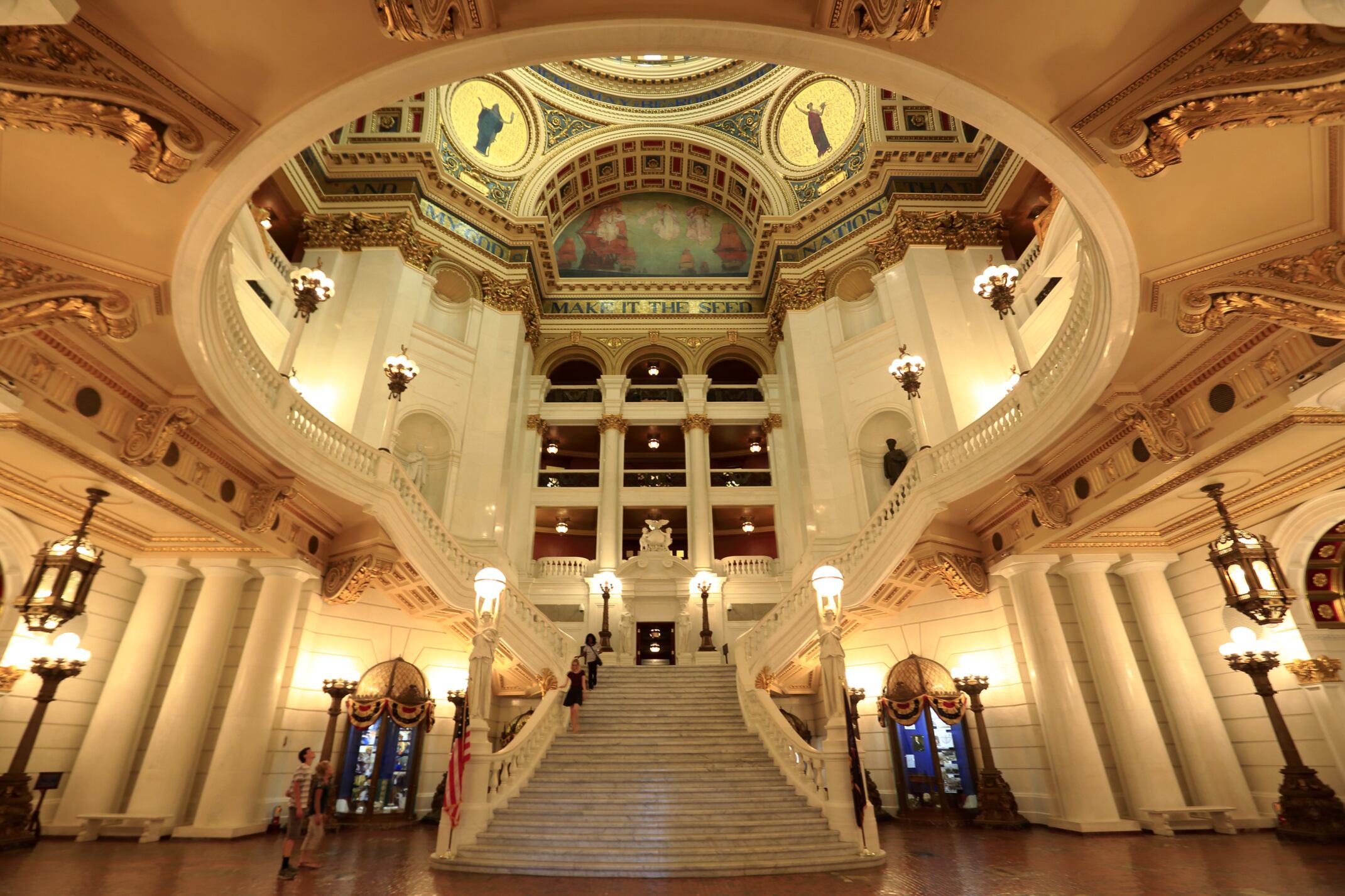 The rotunda in the Pennsylvania state Capitol building in Harrisburg, PA.