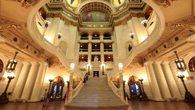 The rotunda in the Pennsylvania state Capitol building in Harrisburg, PA.