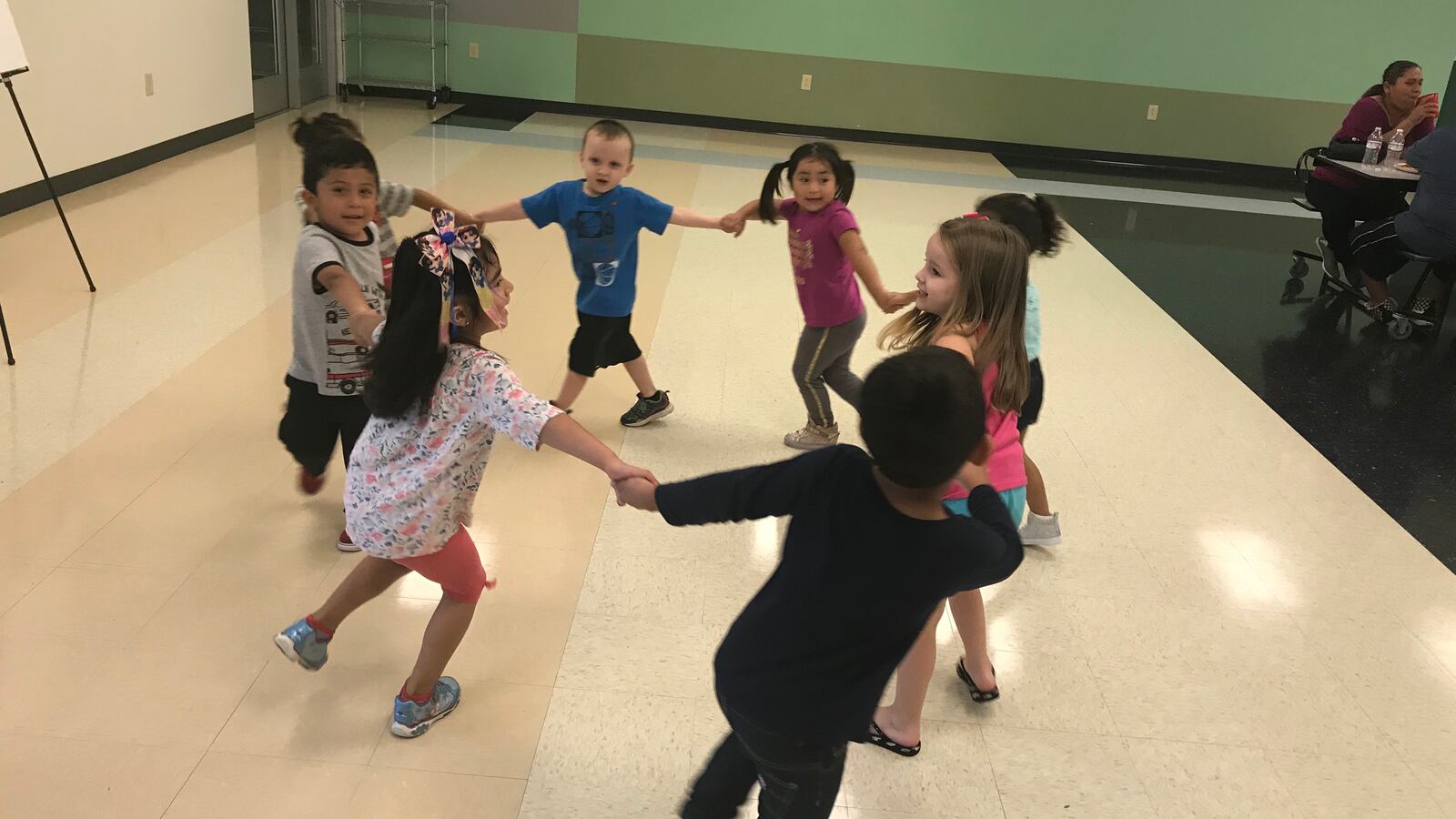 At a Chalkbeat Indiana listening session, kids made their own fun.
